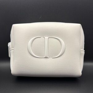 Dior Beauty White Neoprene Cosmetic Pouch - NWOT